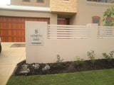 Marine Grade Brushed Stainless Steel Letterbox Faceplate 450 x 600mm (Laser Etched) - 340 Slot