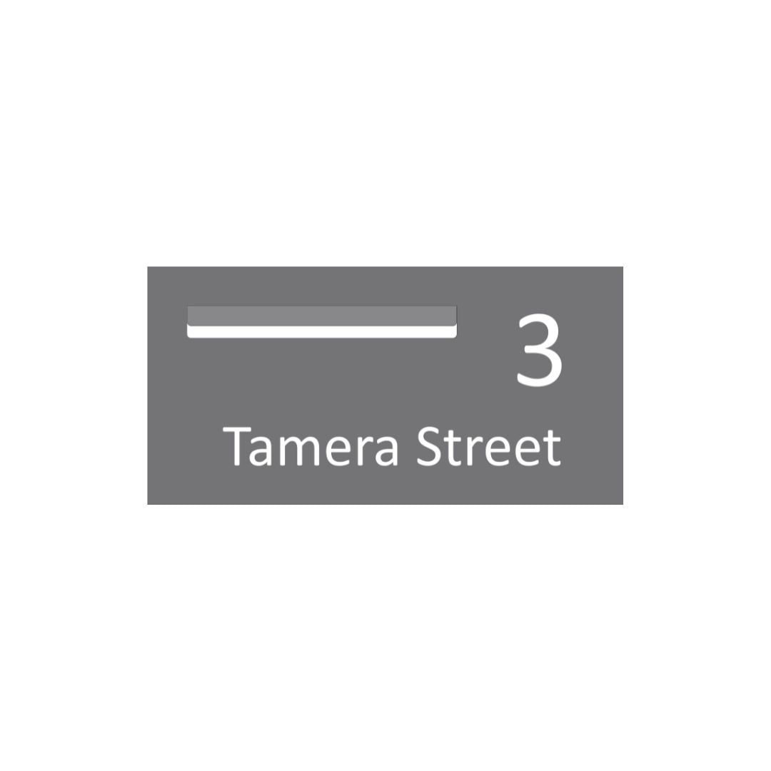 Basalt Powder-Coated Aluminium Letterbox Faceplate (600 x 300) - 340 Slot LHS