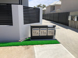 Marine Grade Brushed Stainless Steel Letterbox Faceplate 390 x 430 (Laser Cut) - 340 Slot