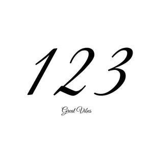 Custom 120mm Vinyl House Number