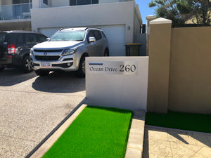 Marine Grade Brushed Stainless Steel Letterbox Faceplate 1200 x 300 (Laser Cut) - 340 Slot LHS
