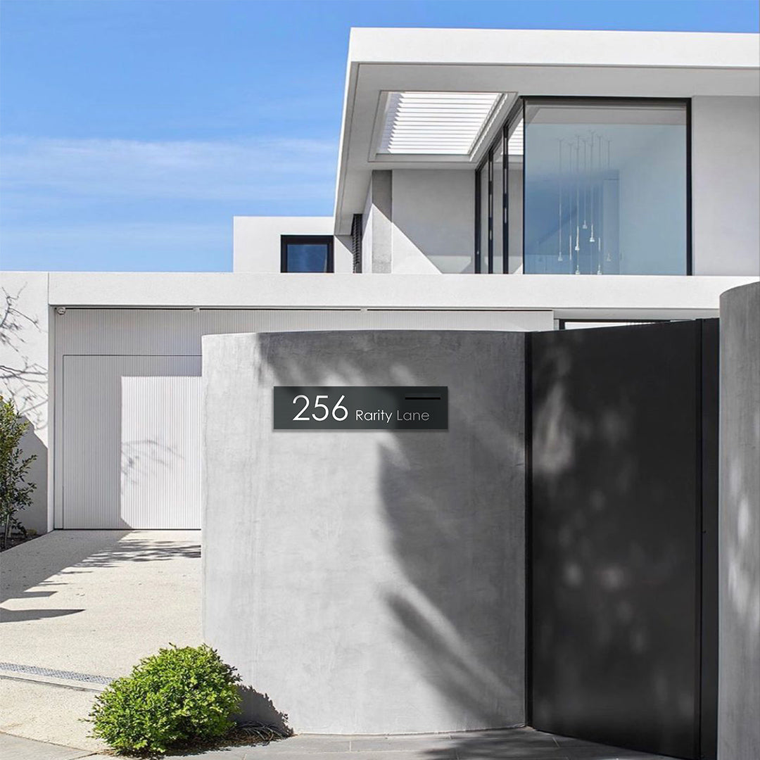 Basalt Powder-Coated Aluminium Letterbox Faceplate 1200 x 300 - 240 Slot