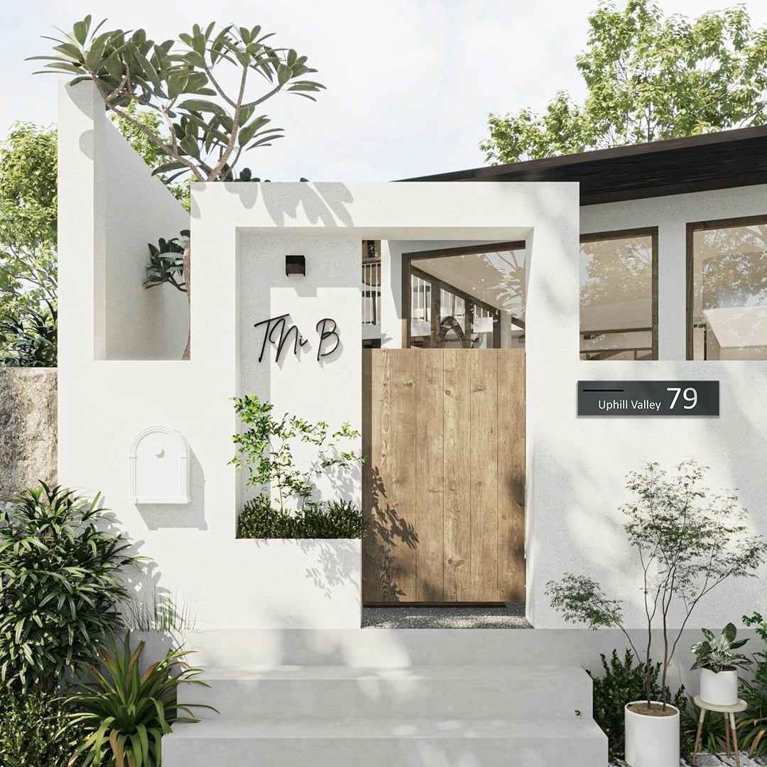 Basalt Powder-Coated Aluminium Letterbox Faceplate 1200 x 300 - 340 Slot LHS