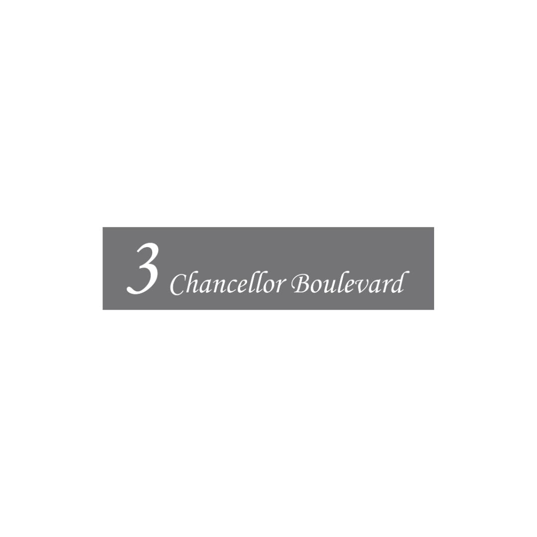Basalt Colorbond Steel Address Sign with Vinyl Text 1200 x 300