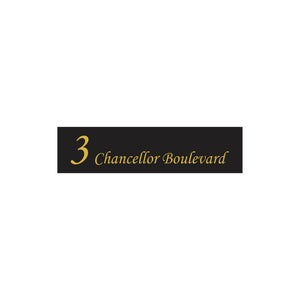 Black Traffolyte Address Sign with Vinyl Text 1200 x 300