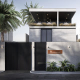 Corten Powder-Coated Aluminium Letterbox Faceplate 1200 x 300 - 340 Slot