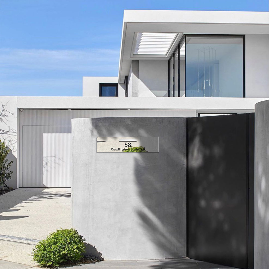 Marine Grade Mirror Polished Stainless Steel Letterbox Faceplate 1200 x 300 (Laser Cut) - 240 Slot