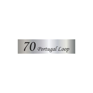 Marine Grade Mirror Polished Stainless Steel Address Sign 1200 x 300 (Laser Etched)