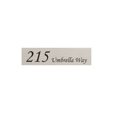 Silver Aluminum Address Sign with Vinyl Text 1200 x 300