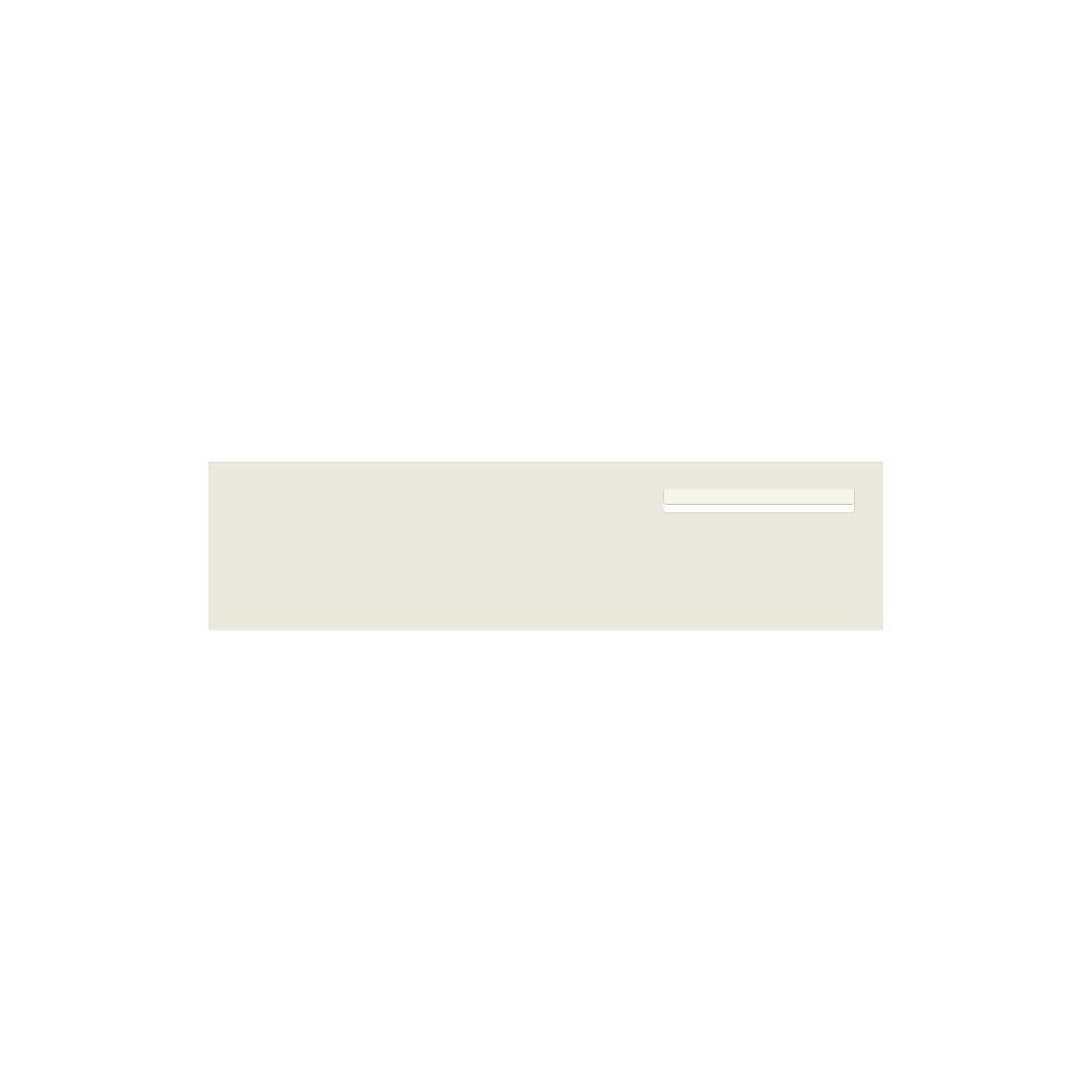 Surfmist Powder-Coated Aluminium Letterbox Faceplate 1200 x 300 - 240 Slot