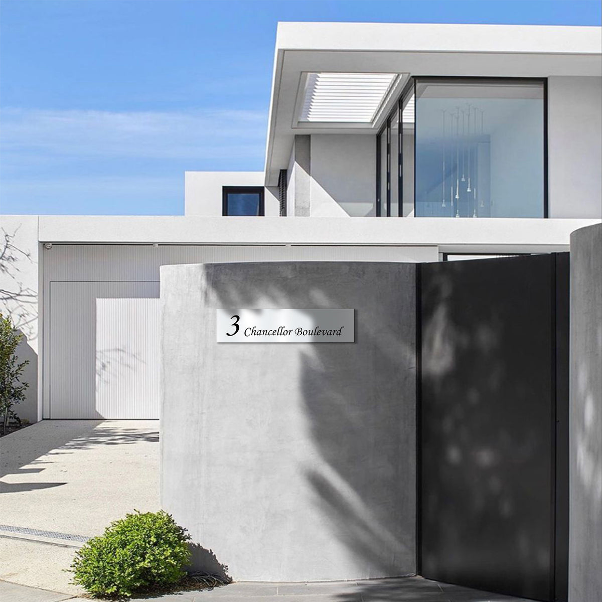 Surfmist Powder-Coated Address Sign Laser Cut – 1200 x 300mm