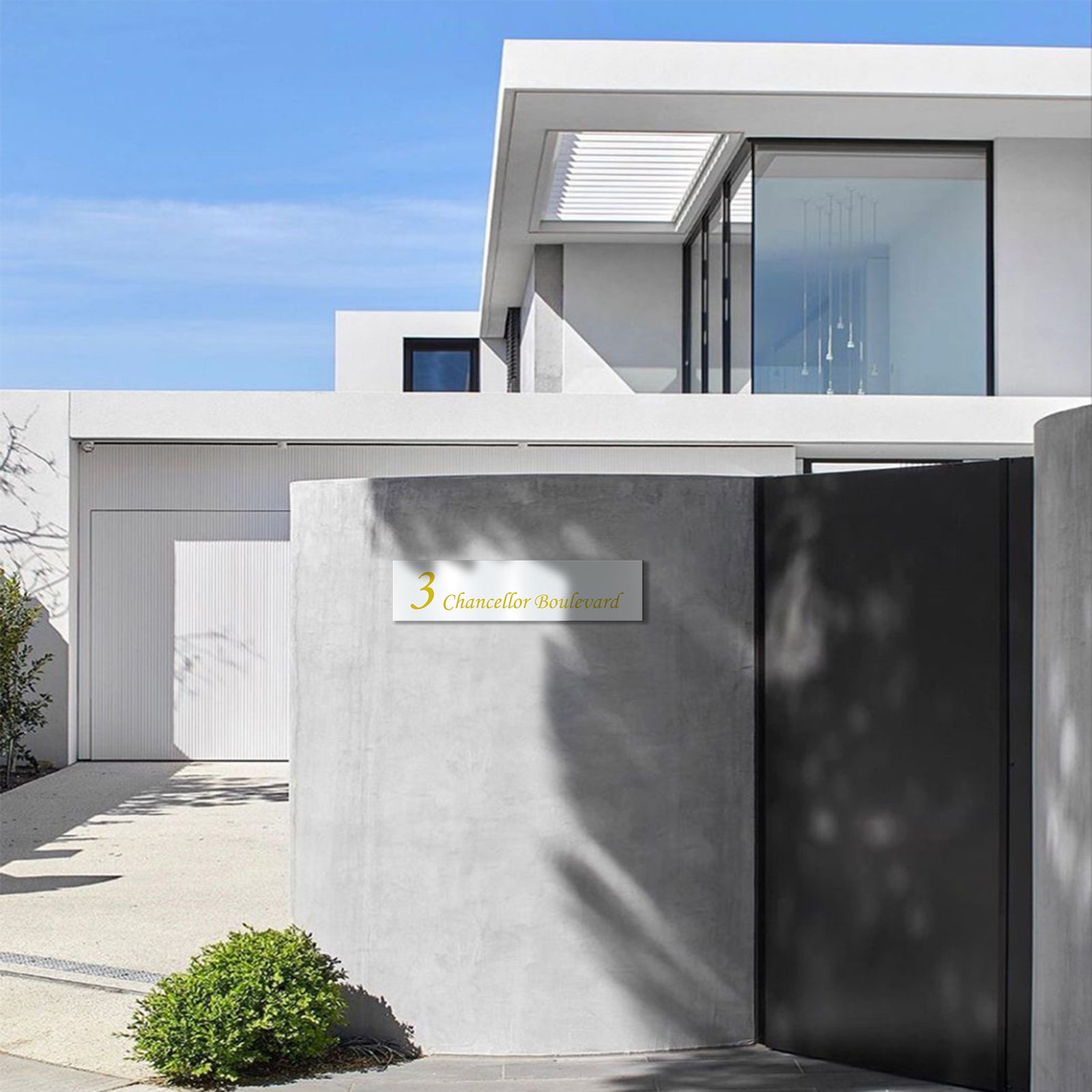 Surfmist Powder-Coated Address Sign Laser Cut – 1200 x 300mm