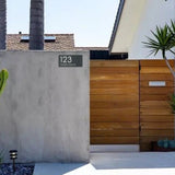 Basalt Colorbond Steel Address Sign with Vinyl Text 300 x 140mm (Text Aligned Left)