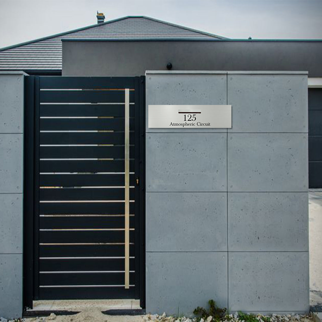 Shale Grey Powder-Coated Aluminium Letterbox Faceplate 900 x 250 - 240 Central Slot