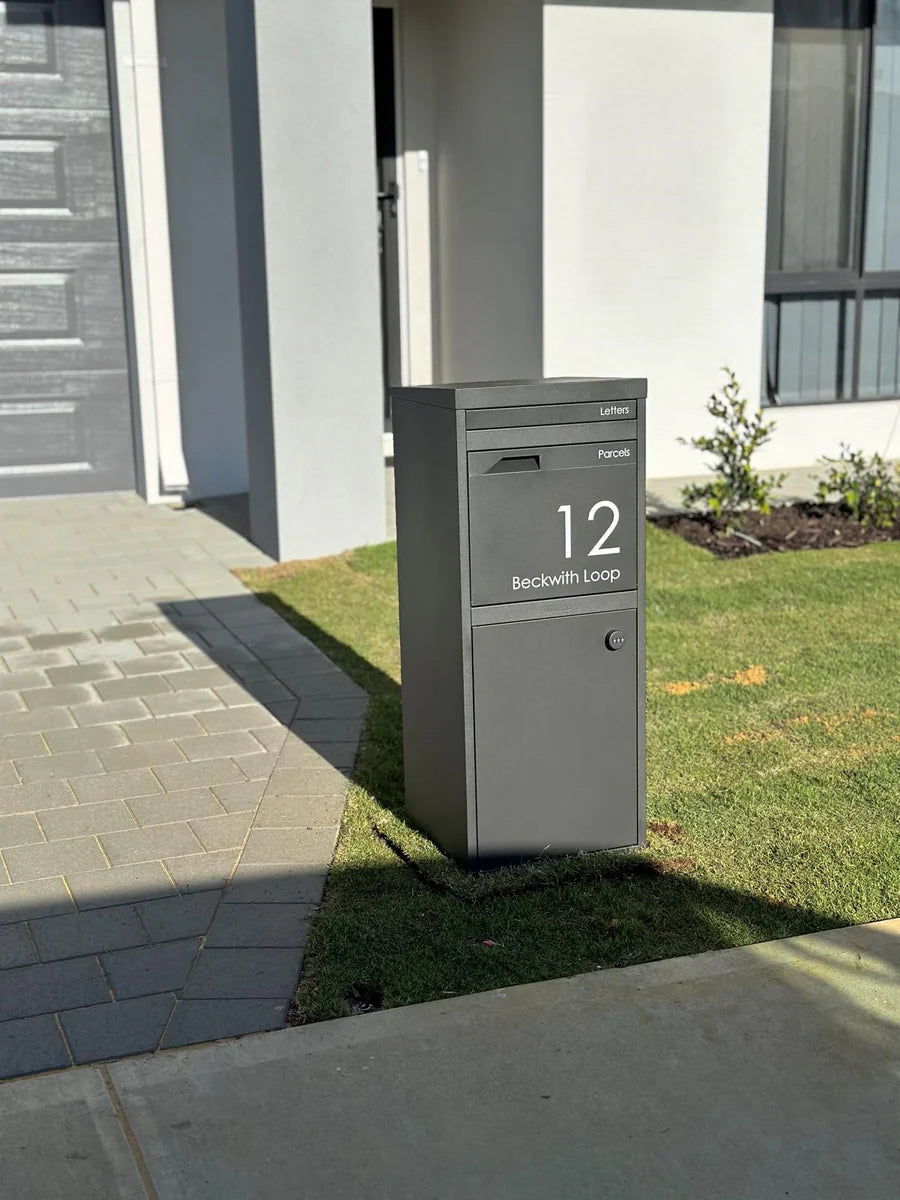 Large Custom Address Decal Sticker Aligned Right