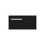 Black Powder-Coated Aluminium Letterbox Faceplate (600 x 300) - 240 Slot LHS
