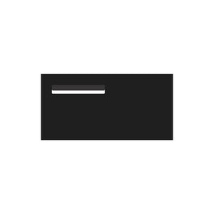 Black Powder-Coated Aluminium Letterbox Faceplate (600 x 300) - 240 Slot LHS
