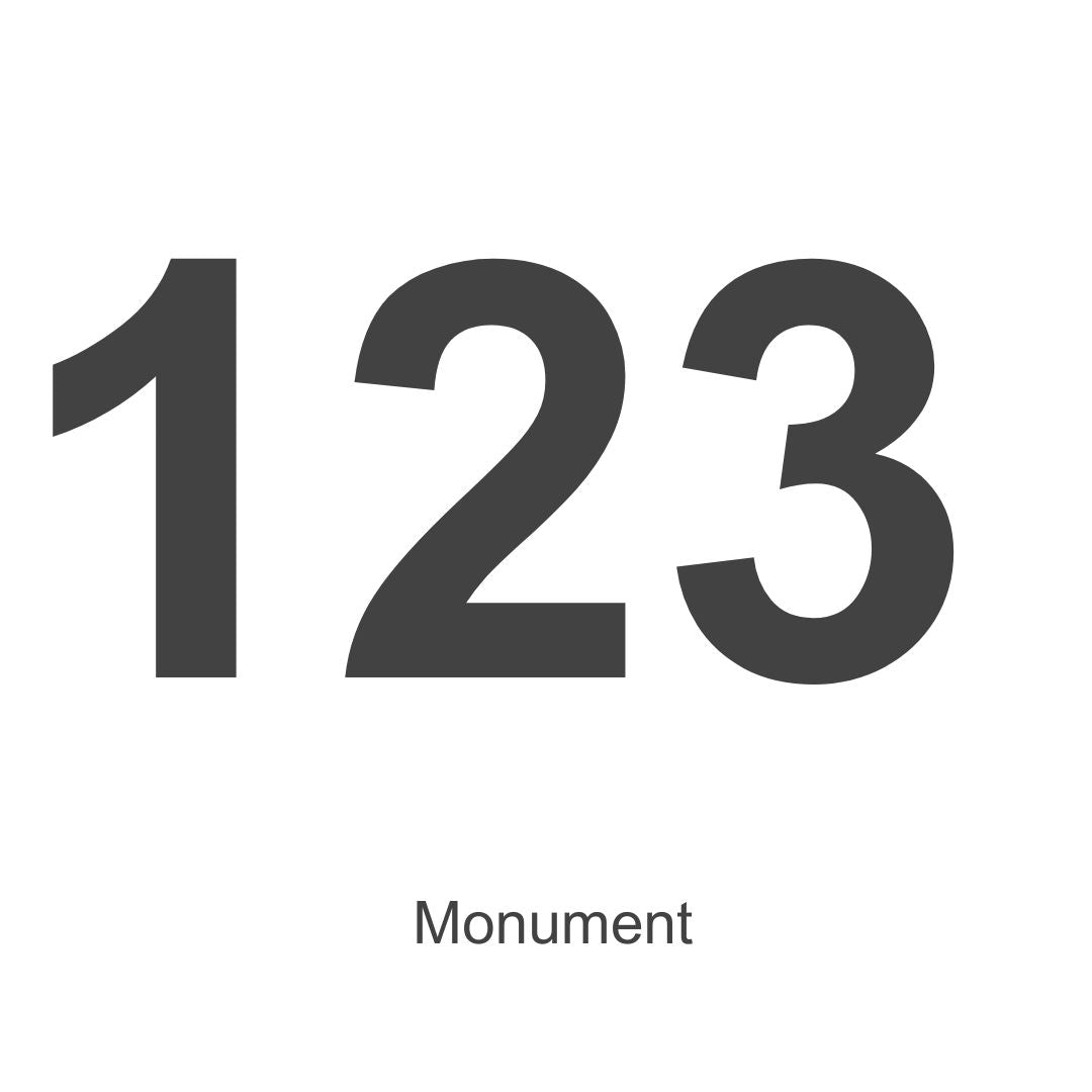 Custom 120mm Vinyl House Number