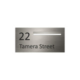 Marine Grade Brushed Stainless Steel Letterbox Faceplate 600 x 300 (Laser Etched) - 340 Slot