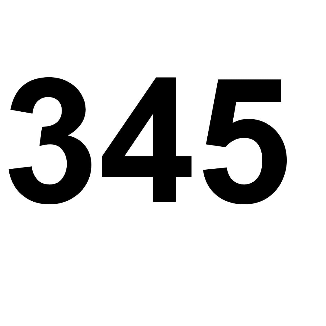 Custom 120mm Vinyl House Number