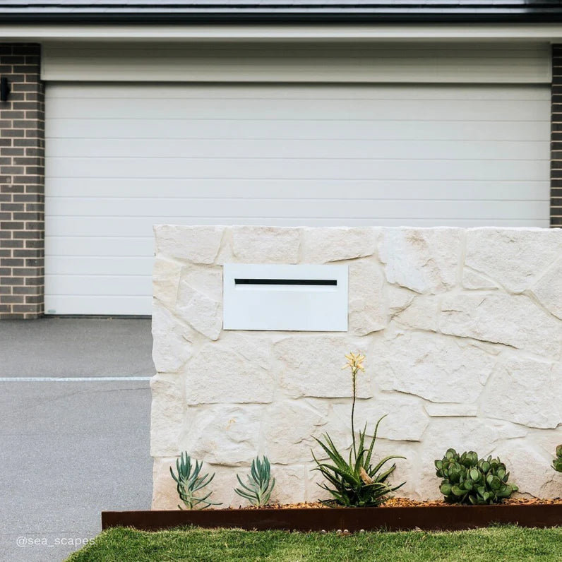 Milkcan Palazzo White Brick A4 Letterbox