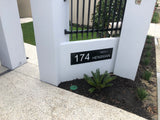 Black Powder-Coated Aluminium Letterbox Faceplate 900 x 250