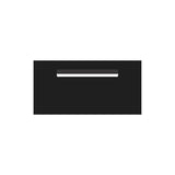 Black Powder-Coated Aluminium Letterbox Faceplate (600 x 300) - 340 Central Slot