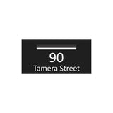 Black Powder-Coated Aluminium Letterbox Faceplate (600 x 300) - 340 Central Slot