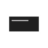 Black Powder-Coated Aluminium Letterbox Faceplate (600 x 300) - 340 Slot LHS