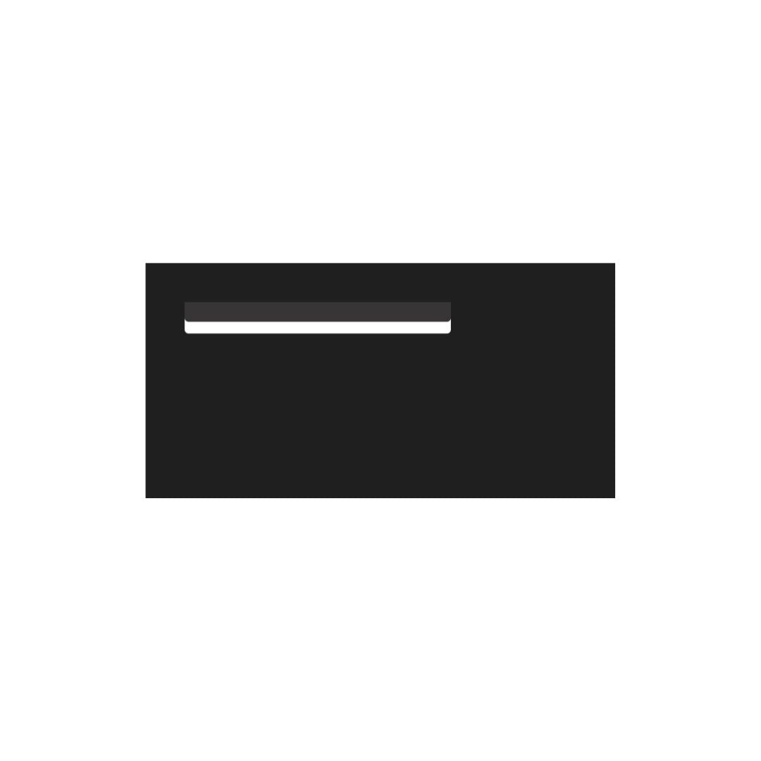 Black Powder-Coated Aluminium Letterbox Faceplate (600 x 300) - 340 Slot LHS
