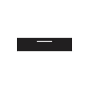 Black Powder-Coated Aluminium Letterbox Faceplate 1200 x 300 - 340 Central Slot