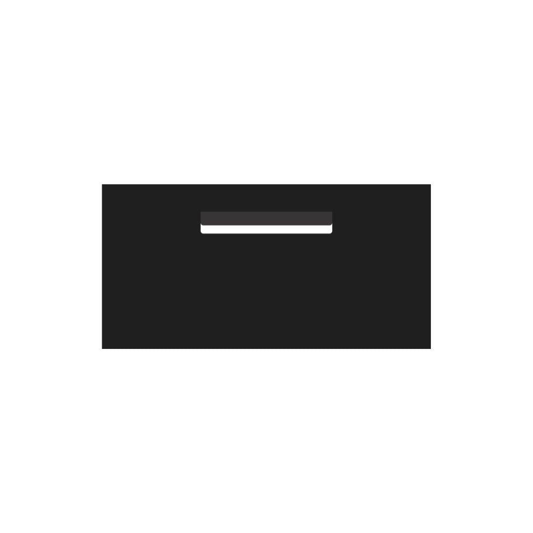Black Powder-Coated Aluminium Letterbox Faceplate (600 x 300) - 240 Central Slot