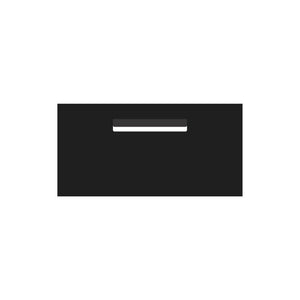 Black Powder-Coated Aluminium Letterbox Faceplate (600 x 300) - 240 Central Slot