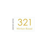 White Traffolyte Address Sign with Vinyl Text 200 x 140mm