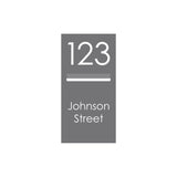 Basalt Powder-Coated Aluminium Letterbox Faceplate 300 x 600 with 240 Slot