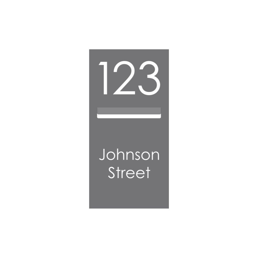 Basalt Powder-Coated Aluminium Letterbox Faceplate 300 x 600 with 240 Slot