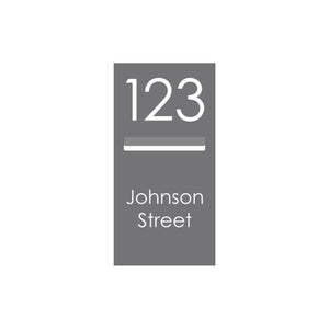Basalt Powder-Coated Aluminium Letterbox Faceplate 300 x 600 with 240 Slot