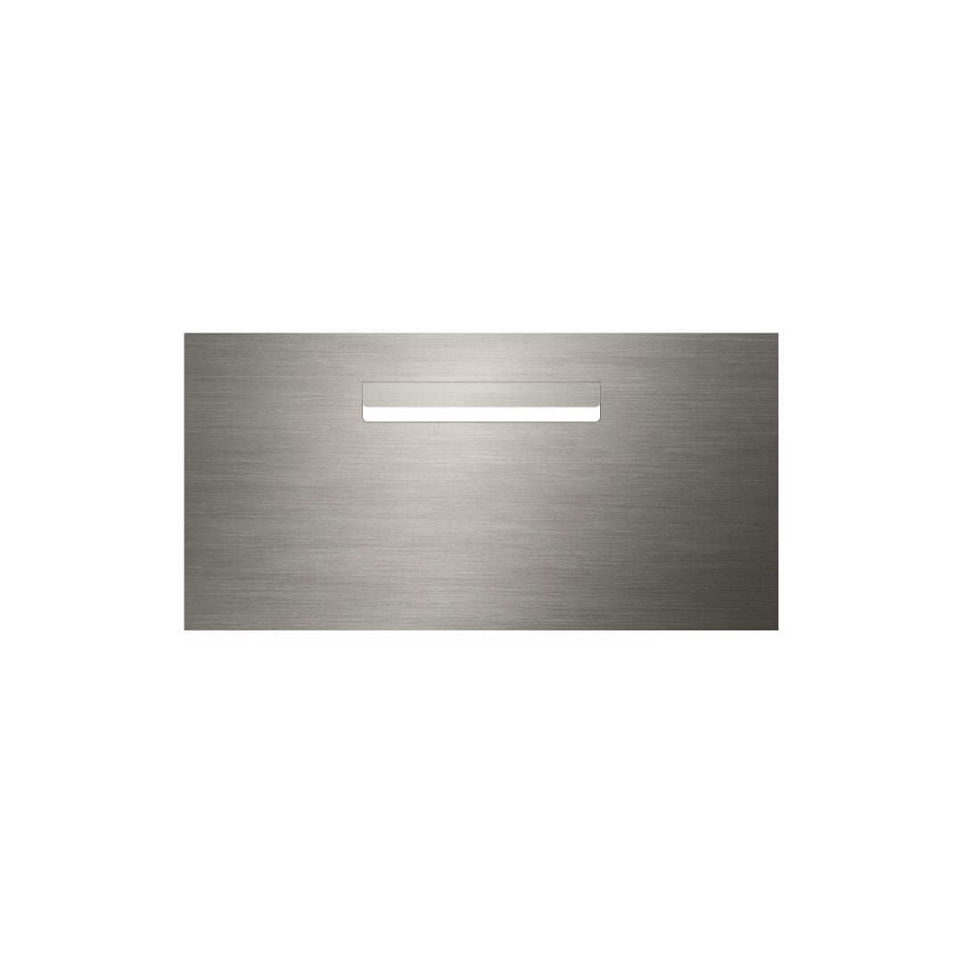 Marine Grade Brushed Stainless Steel Letterbox Faceplate 600 x 300 (Laser Etched) - 240 Central Slot