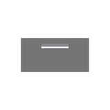 Basalt Powder-Coated Aluminium Letterbox Faceplate (600 x 300) - 240 Slot Central Slot
