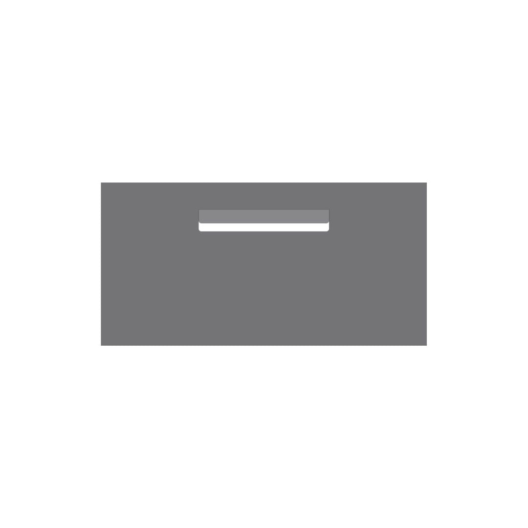 Basalt Powder-Coated Aluminium Letterbox Faceplate (600 x 300) - 240 Slot Central Slot