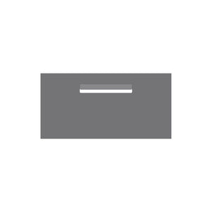 Basalt Powder-Coated Aluminium Letterbox Faceplate (600 x 300) - 240 Slot Central Slot