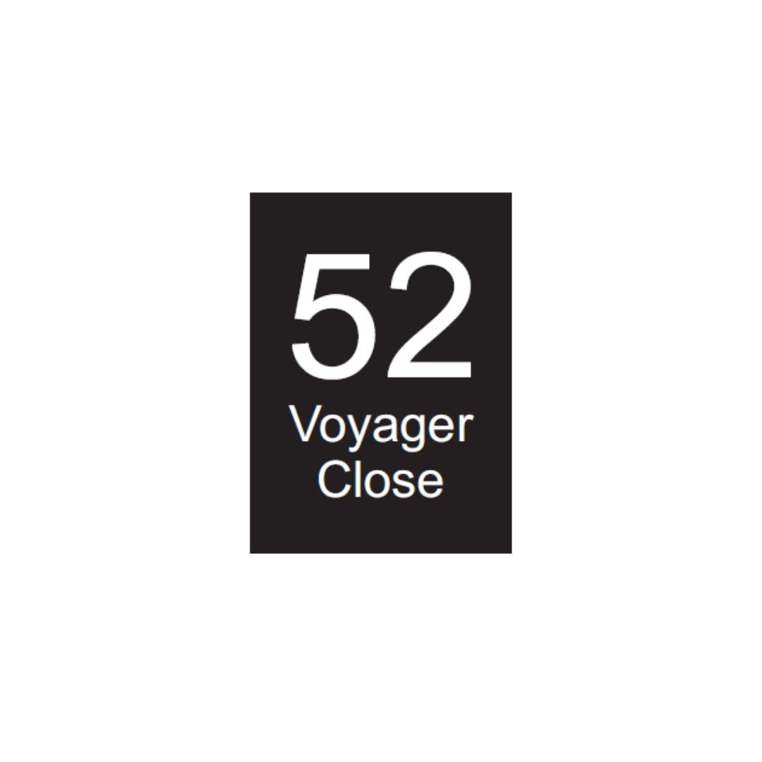 Powder-Coated Aluminium Black Address Plate 400 x 550