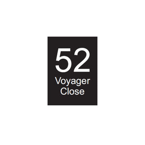 Powder-Coated Aluminium Black Address Plate 400 x 550