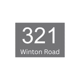 Basalt Powder-Coated Aluminium Address Sign with Laser Cut Text 200 x 140mm