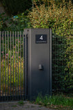 Black Colorbond Steel Address Sign with Vinyl Text – 200 x 140mm