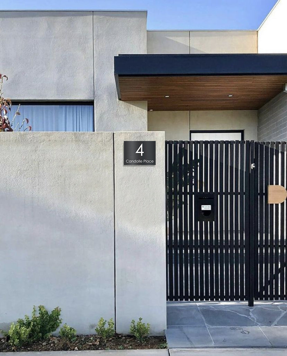 Monument Colorbond Steel Address Sign with Vinyl Text - 200 x 140mm