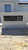 Black Powder-Coated Aluminium Letterbox Faceplate 1200 x 300