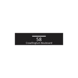 Black Powder-Coated Aluminium Letterbox Faceplate 1200 x 300 - 340 Central Slot