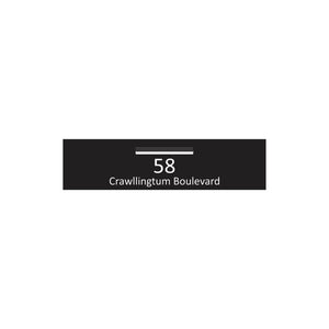 Black Powder-Coated Aluminium Letterbox Faceplate 1200 x 300 - 340 Central Slot