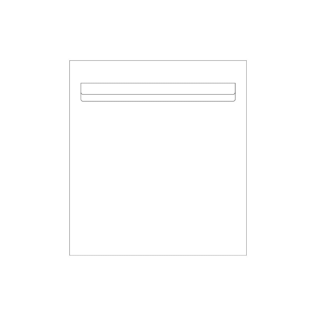 White Powder-Coated Aluminium Letterbox Faceplate 390 x 430mm - 340 Slot